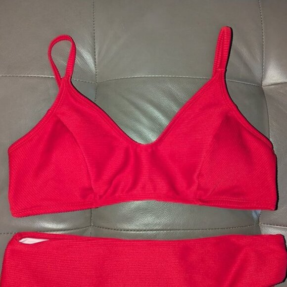 *3 FOR $9* Solid Removable Lightly Padded Cups Adjustable Strap 2 Piece Bikini - Picture 3 of 6